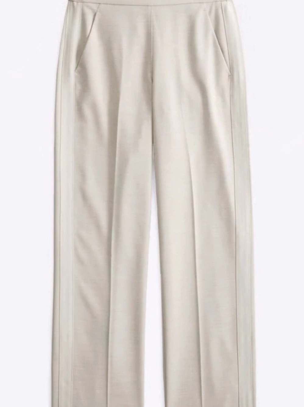 NWT Abercrombie & Fitch Cream Side Stripe Wide Leg Pants Size M